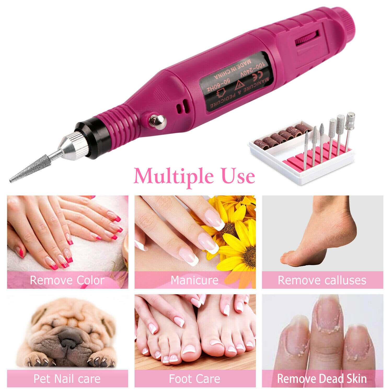 Kemolac™ Electric nail drill bit kit