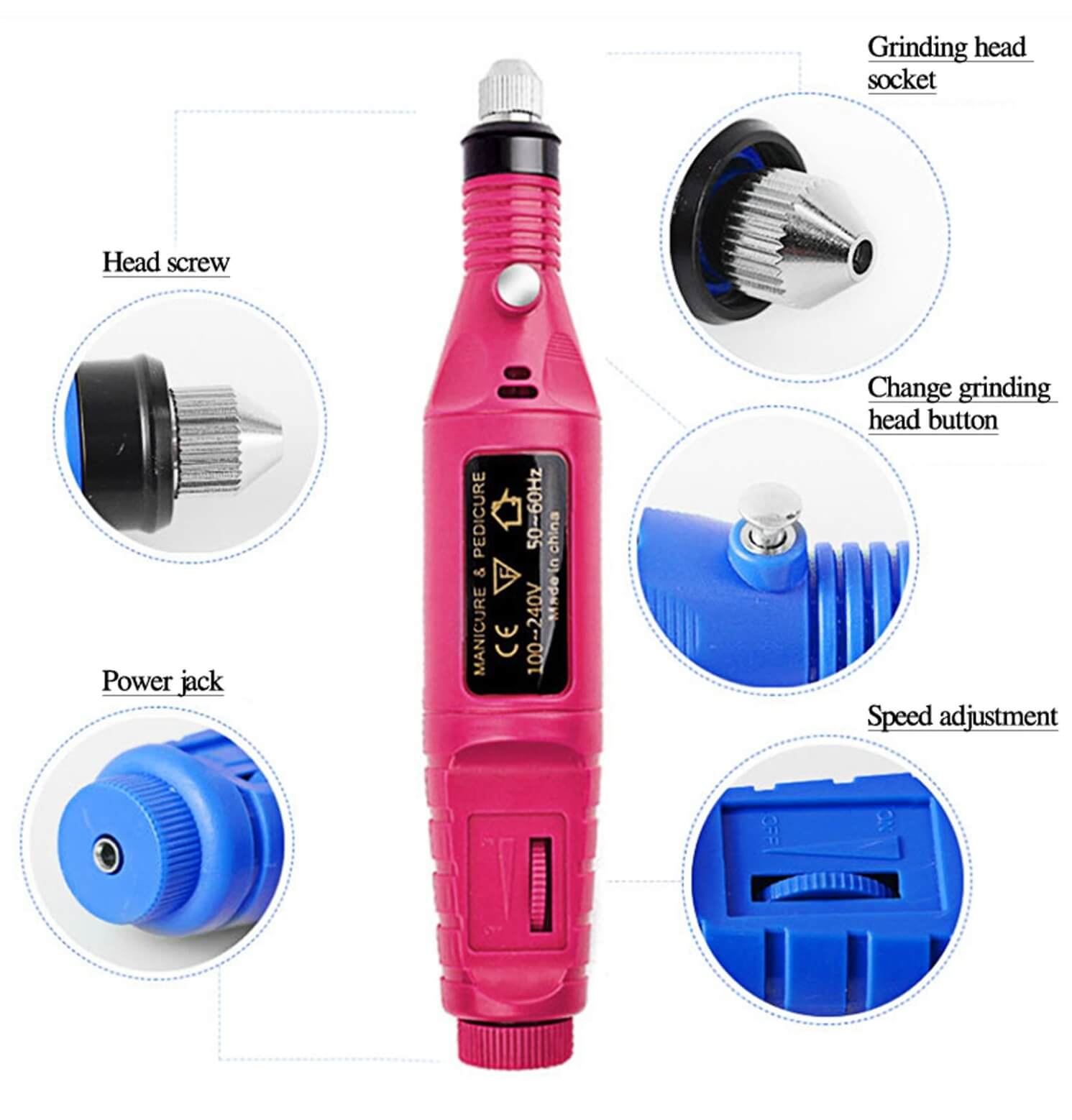 Kemolac™ Electric nail drill bit kit