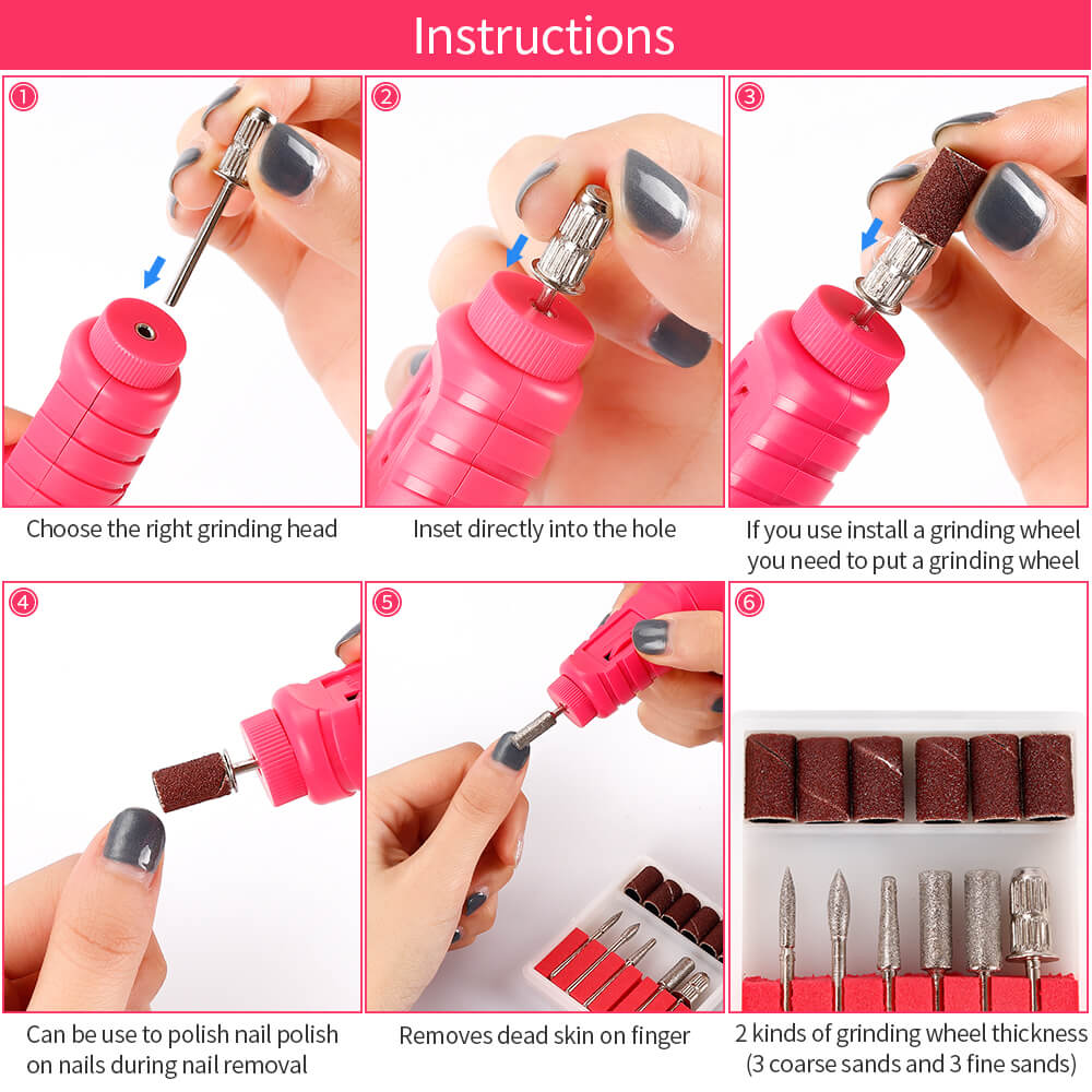 Kemolac™ Electric nail drill bit kit