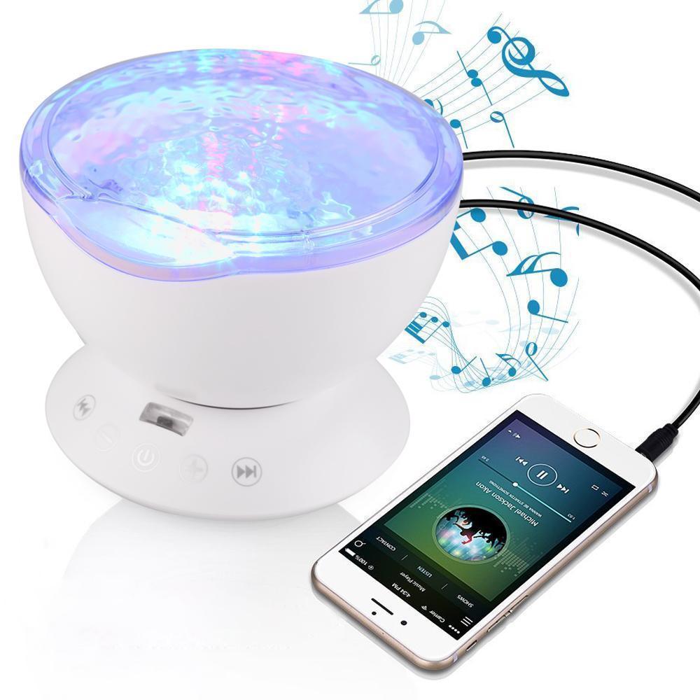 Ocean Wave Night Projector Lamp & Music Player