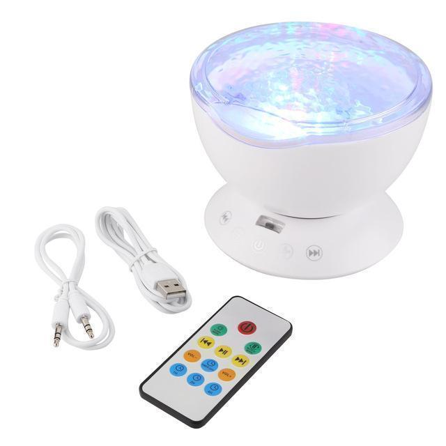 Ocean Wave Night Projector Lamp & Music Player