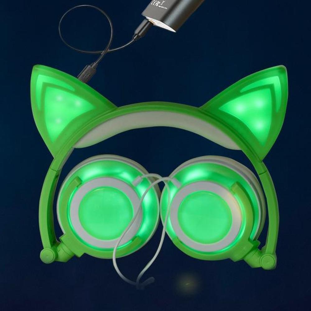 Glowing Cat Ear Headphones