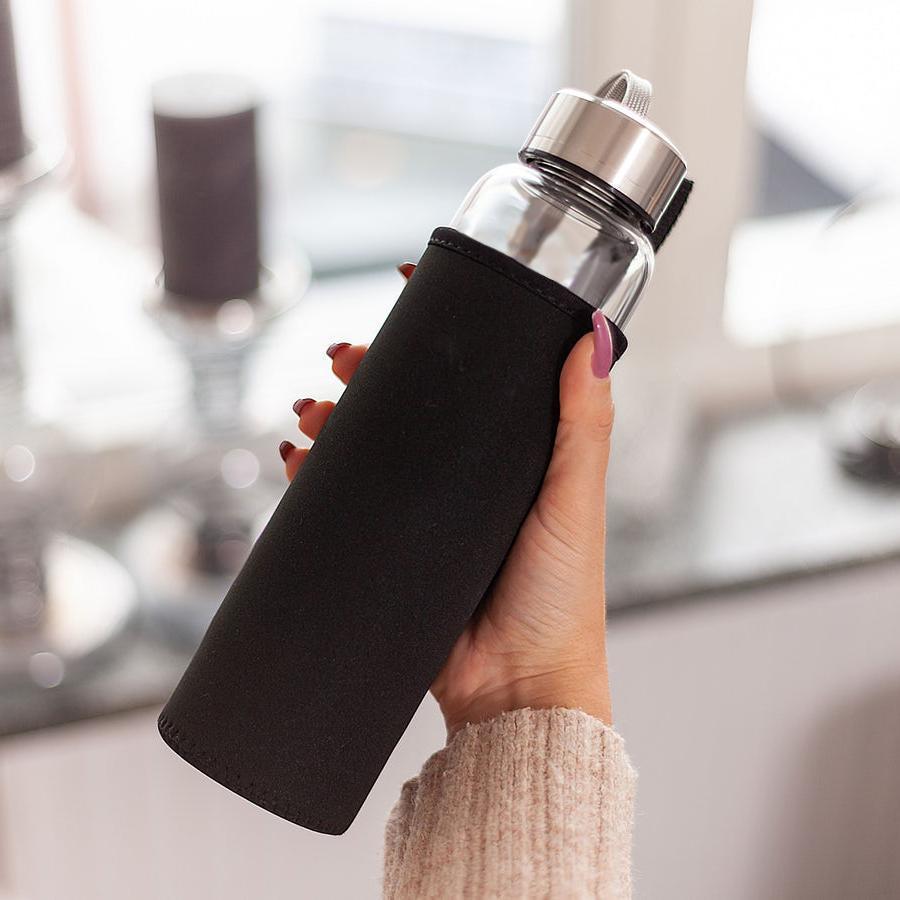 Healing Natural Quartz Glass Water Bottle