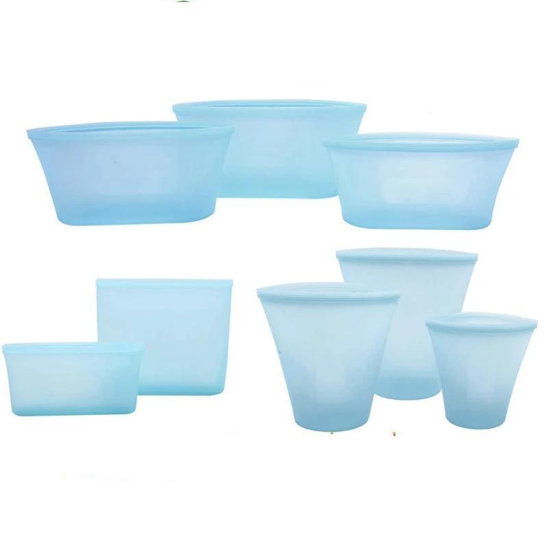 Stand Up Silicone Food Storage - Leakproof Containers