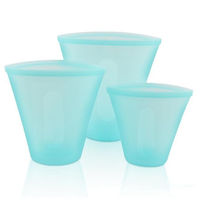 Stand Up Silicone Food Storage - Leakproof Containers