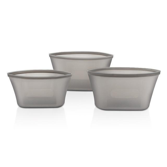 Stand Up Silicone Food Storage - Leakproof Containers