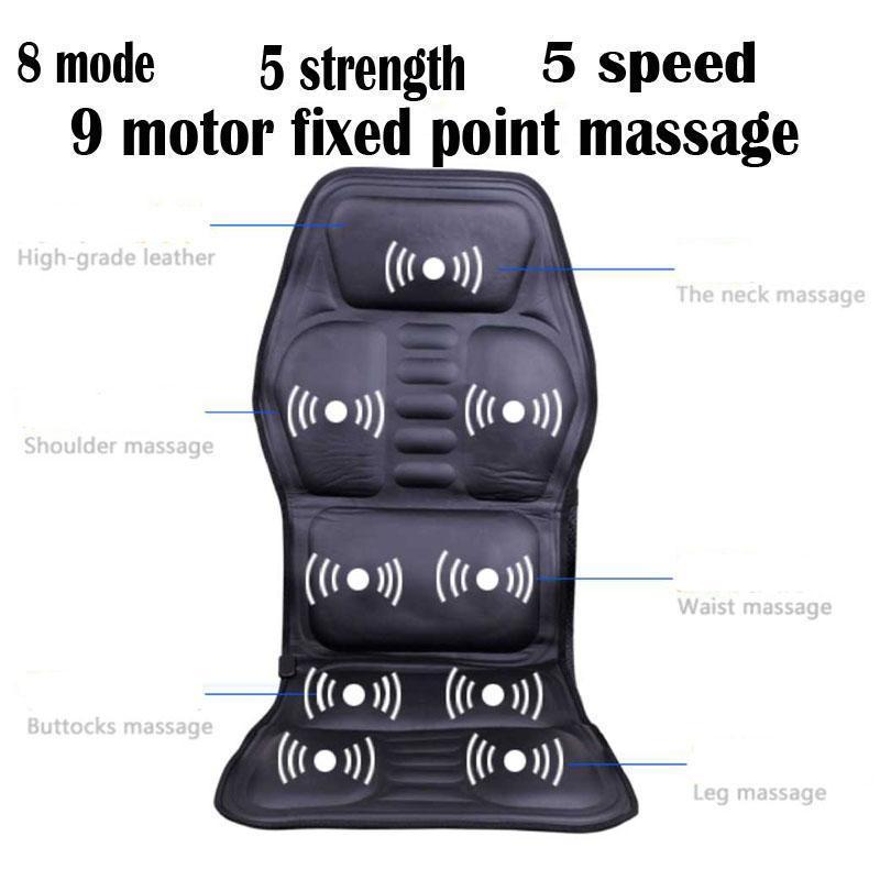 Electric 9 Motor Heating Vibrating Massage Car Seat Cushion