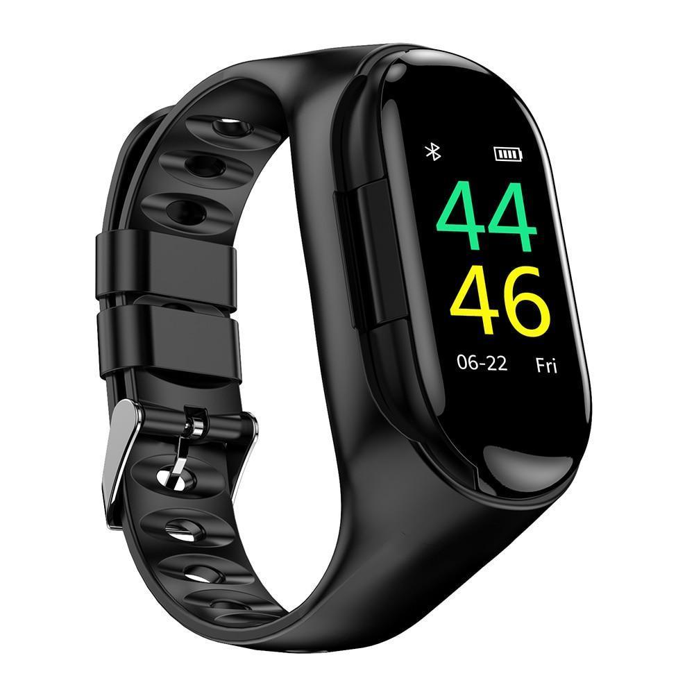 2 in 1 Smart Watch with Bluetooth 5.0 Earbuds - Trackbuds