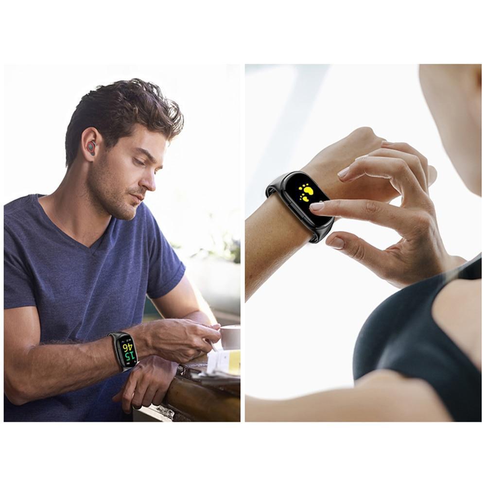 2 in 1 Smart Watch with Bluetooth 5.0 Earbuds - Trackbuds