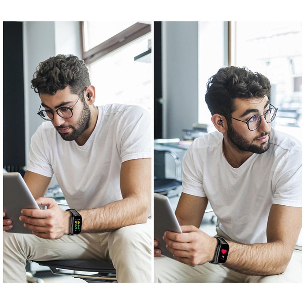 2 in 1 Smart Watch with Bluetooth 5.0 Earbuds - Trackbuds