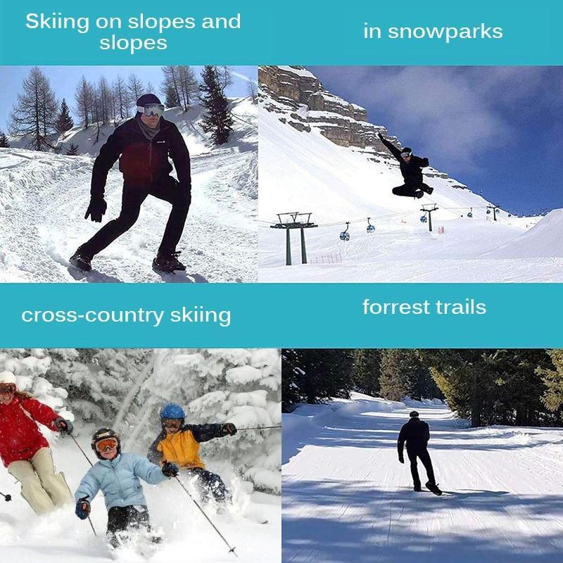 Portable Mini Ski Skates Skiing Shoes - Winter Outdoor Ski Accessories