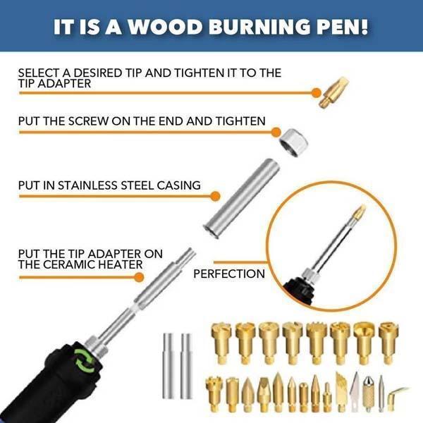 Wood Burning Pyrography Kit - 42pcs